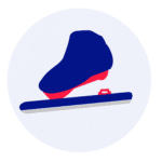 Schaatsicoon Klap of Vast Zandstra – Klapschaats Blauw