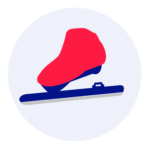 Schaatsicoon Schoen maat Zandstra – Klapschaats Blauw